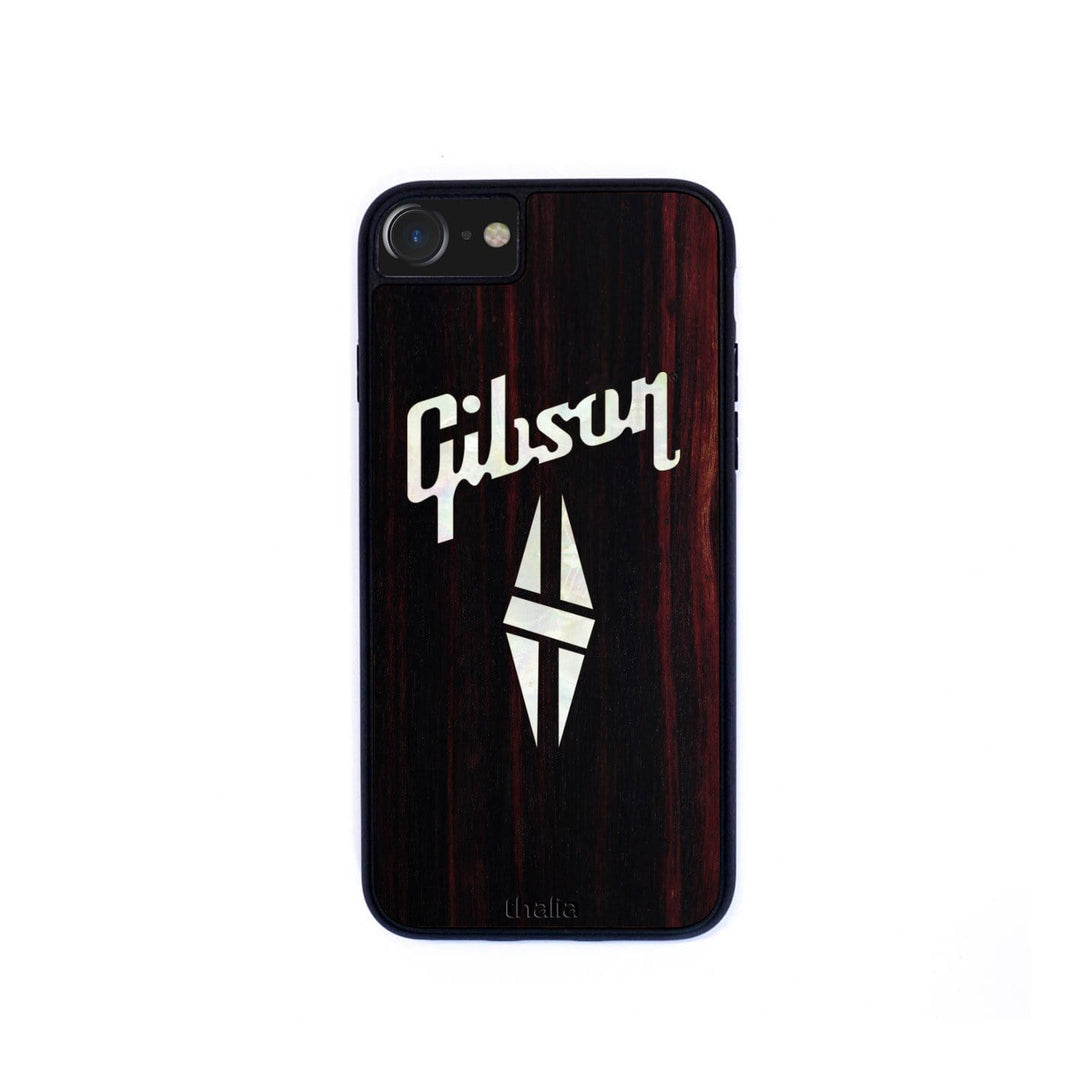 GibsonbyThalia Phone Case Gibson Pearl Diamond Logo | iPhone Case Black Ebony / iPhone 6/7/8/SE