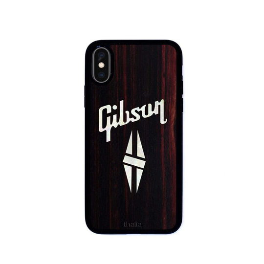 GibsonbyThalia Phone Case Gibson Pearl Diamond Logo | iPhone Case Black Ebony / iPhone X/XS