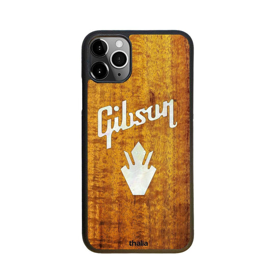 GibsonbyThalia Phone Case Gibson Pearl Holly Logo | iPhone Case AAA Curly Koa / iPhone 11 Pro Max