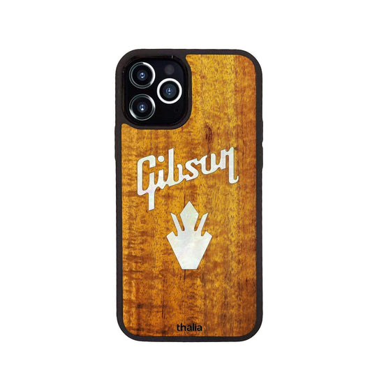GibsonbyThalia Phone Case Gibson Pearl Holly Logo | iPhone Case AAA Curly Koa / iPhone 12 / Pro