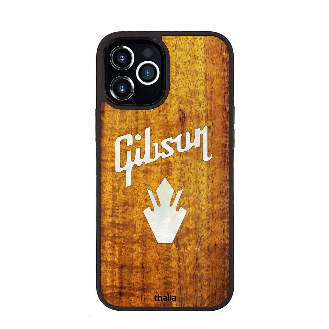 GibsonbyThalia Phone Case Gibson Pearl Holly Logo | iPhone Case AAA Curly Koa / iPhone 12 Pro Max