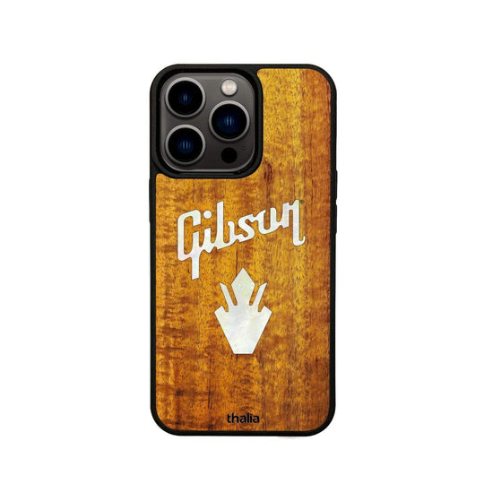 GibsonbyThalia Phone Case Gibson Pearl Holly Logo | iPhone Case AAA Curly Koa / iPhone 13 Pro