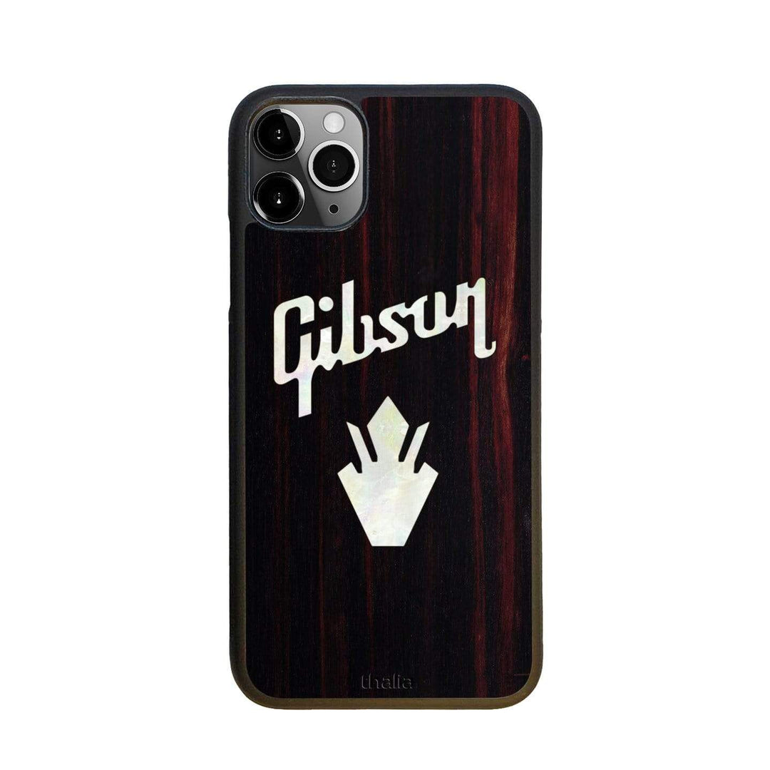 GibsonbyThalia Phone Case Gibson Pearl Holly Logo | iPhone Case Black Ebony / iPhone 11 Pro Max