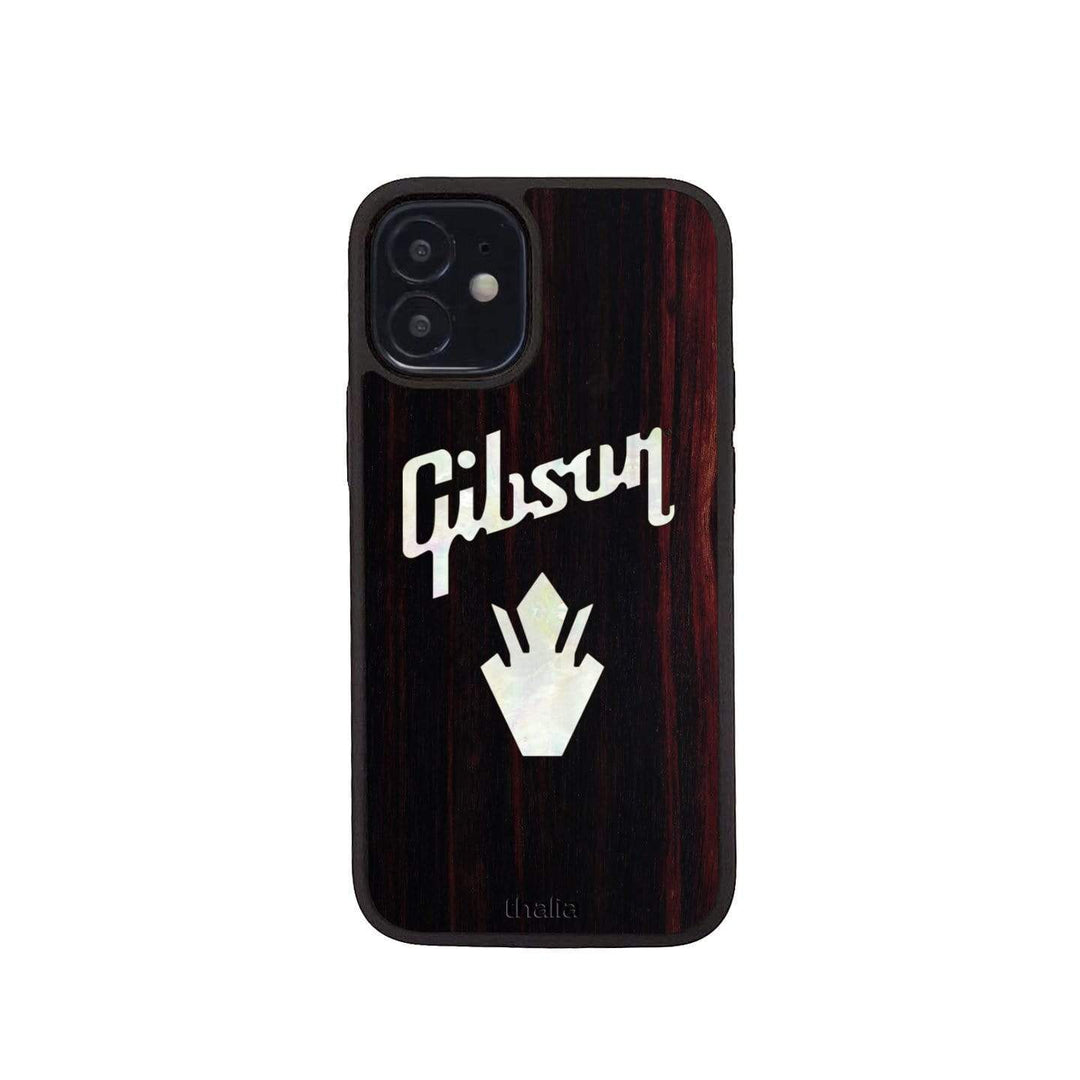 GibsonbyThalia Phone Case Gibson Pearl Holly Logo | iPhone Case Black Ebony / iPhone 12 Mini