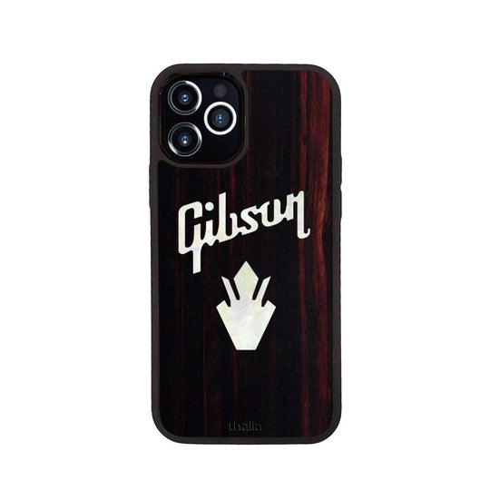 GibsonbyThalia Phone Case Gibson Pearl Holly Logo | iPhone Case Black Ebony / iPhone 12 / Pro