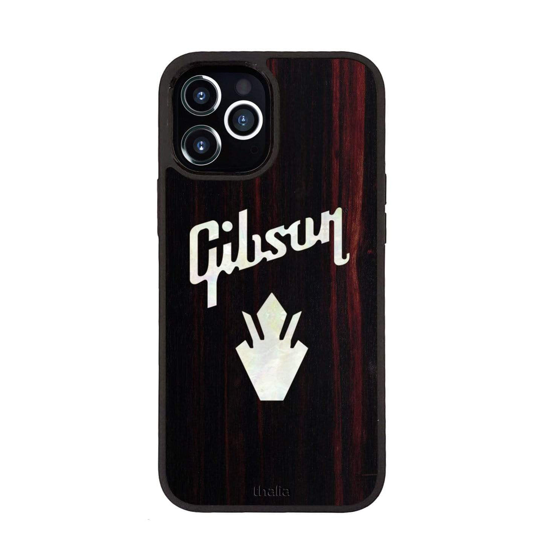 GibsonbyThalia Phone Case Gibson Pearl Holly Logo | iPhone Case Black Ebony / iPhone 12 Pro Max