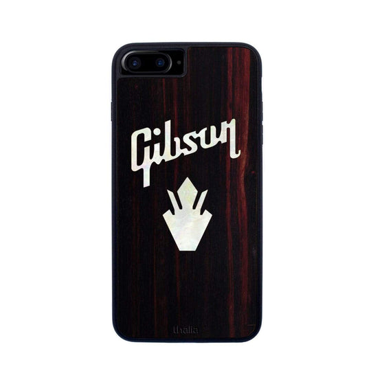 GibsonbyThalia Phone Case Gibson Pearl Holly Logo | iPhone Case Black Ebony / iPhone 6/7/8 Plus