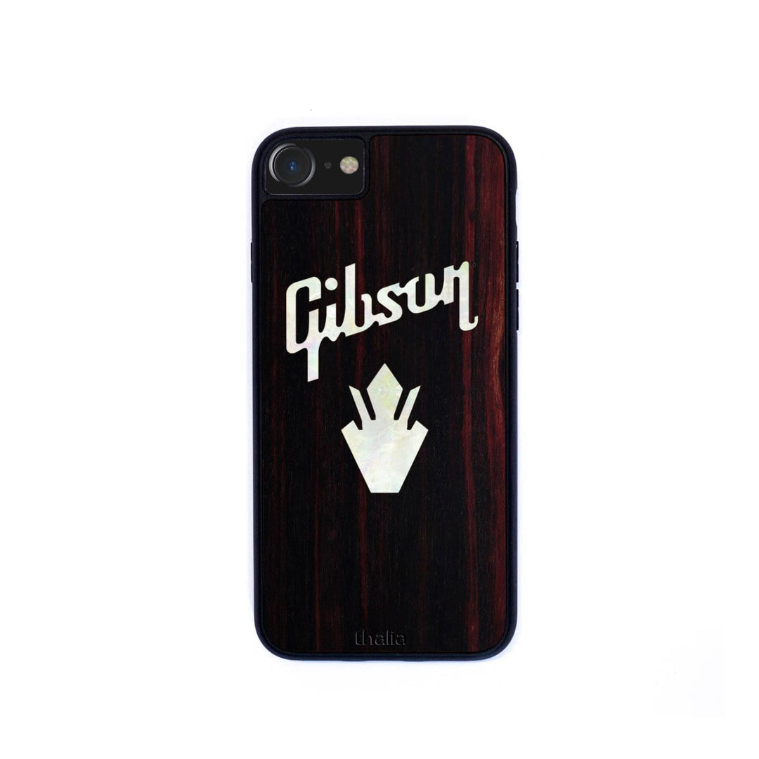 GibsonbyThalia Phone Case Gibson Pearl Holly Logo | iPhone Case Black Ebony / iPhone 6/7/8/SE