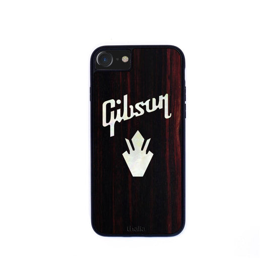 GibsonbyThalia Phone Case Gibson Pearl Holly Logo | iPhone Case Black Ebony / iPhone 6/7/8/SE