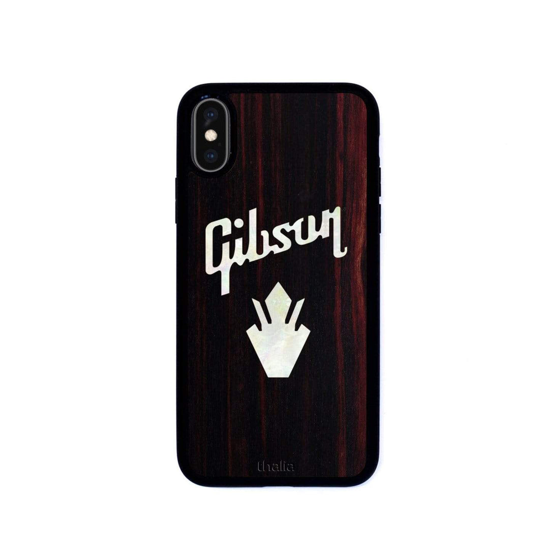 GibsonbyThalia Phone Case Gibson Pearl Holly Logo | iPhone Case Black Ebony / iPhone X/XS