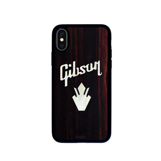 GibsonbyThalia Phone Case Gibson Pearl Holly Logo | iPhone Case Black Ebony / iPhone X/XS