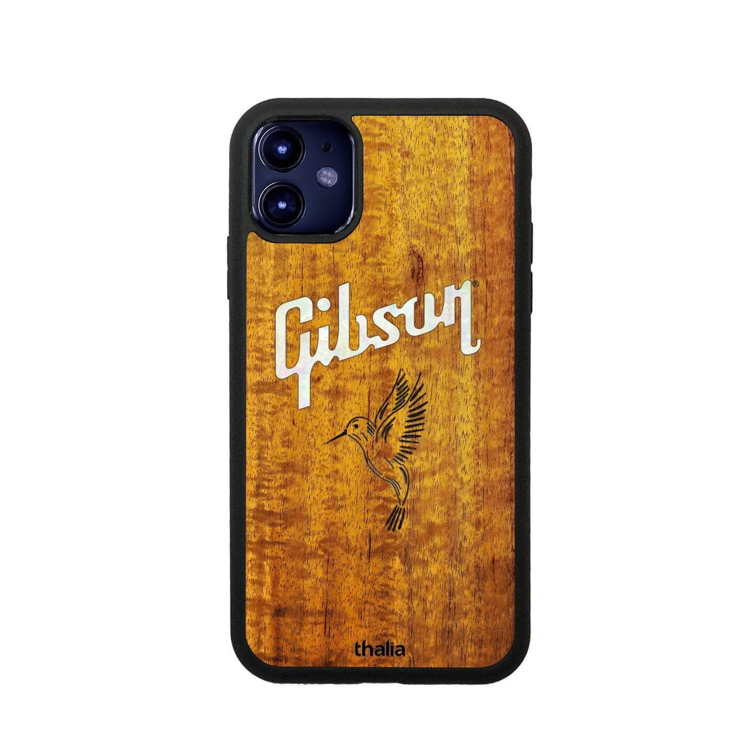 GibsonbyThalia Phone Case Gibson Pearl Hummingbird Logo | iPhone Case AAA Curly Koa / iPhone 11