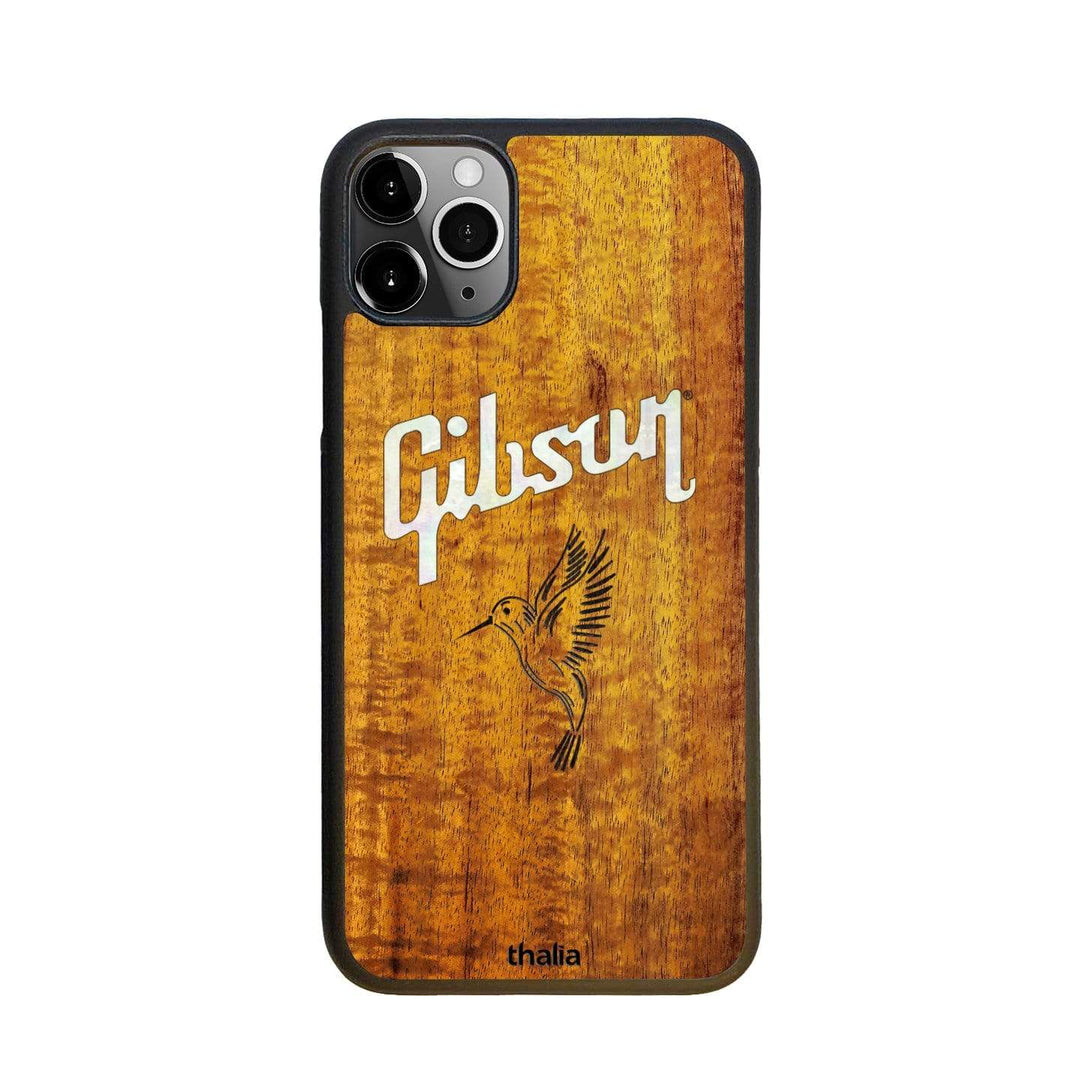 GibsonbyThalia Phone Case Gibson Pearl Hummingbird Logo | iPhone Case AAA Curly Koa / iPhone 11 Pro Max