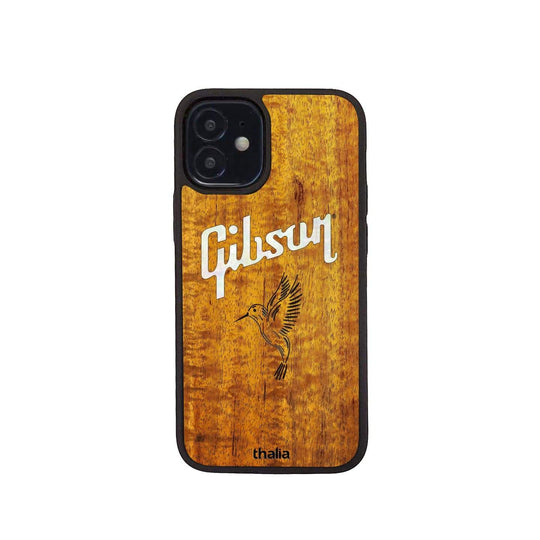 GibsonbyThalia Phone Case Gibson Pearl Hummingbird Logo | iPhone Case AAA Curly Koa / iPhone 12 Mini