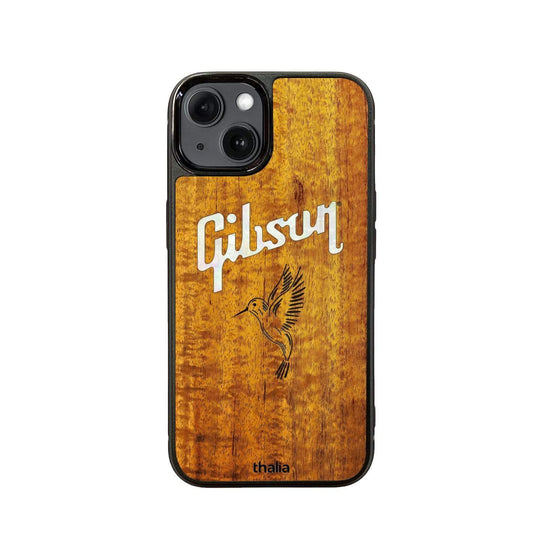 GibsonbyThalia Phone Case Gibson Pearl Hummingbird Logo | iPhone Case AAA Curly Koa / iPhone 13