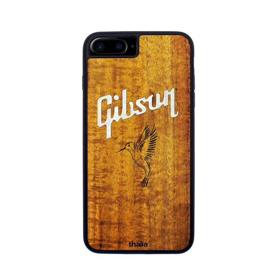 GibsonbyThalia Phone Case Gibson Pearl Hummingbird Logo | iPhone Case AAA Curly Koa / iPhone 6/7/8 Plus
