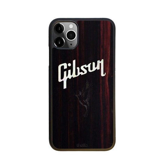 GibsonbyThalia Phone Case Gibson Pearl Hummingbird Logo | iPhone Case Black Ebony / iPhone 11 Pro Max