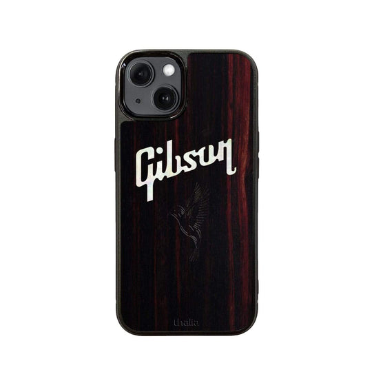 GibsonbyThalia Phone Case Gibson Pearl Hummingbird Logo | iPhone Case Black Ebony / iPhone 13