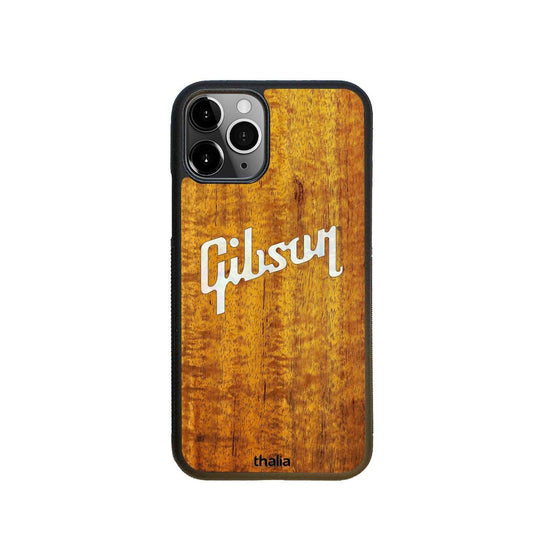GibsonbyThalia Phone Case Gibson Pearl Logo | iPhone Case AAA Curly Koa / iPhone 11 Pro