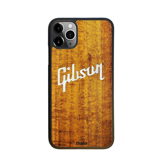 GibsonbyThalia Phone Case Gibson Pearl Logo | iPhone Case AAA Curly Koa / iPhone 11 Pro Max
