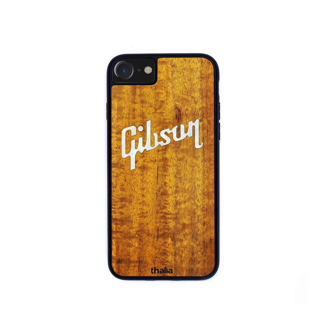 GibsonbyThalia Phone Case Gibson Pearl Logo | iPhone Case AAA Curly Koa / iPhone 6/7/8/SE