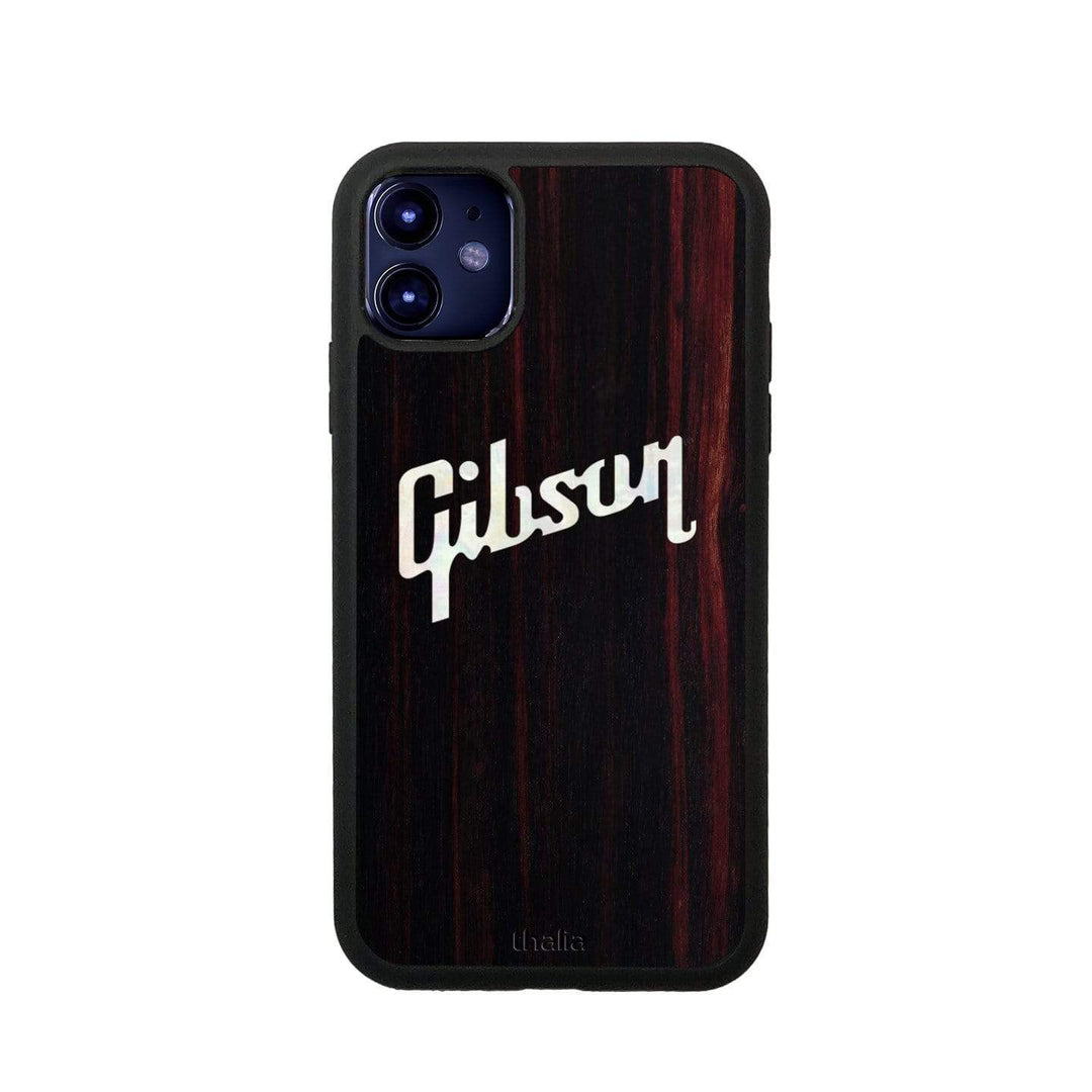 GibsonbyThalia Phone Case Gibson Pearl Logo | iPhone Case Black Ebony / iPhone 11