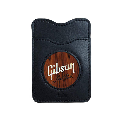 GibsonbyThalia Phone Wallet Gibson Pearl Les Paul Logo | Leather Phone Wallet Santos Rosewood