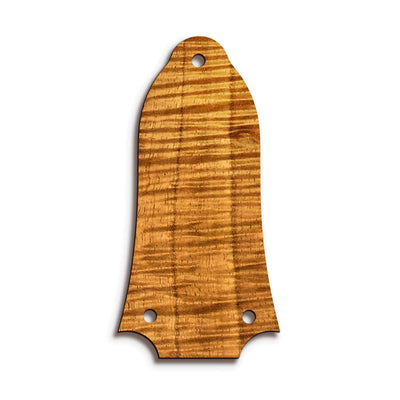 GibsonbyThalia Truss Rod Cover Custom Truss Rod Cover | Shape T6 - Fits Many Epiphone Guitars Just Wood / AAA Curly Koa