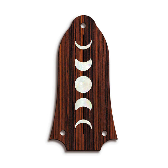 GibsonbyThalia Truss Rod Cover Custom Truss Rod Cover | Shape T6 - Fits Many Epiphone Guitars Moon Phases / Indian Rosewood