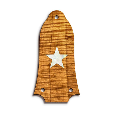 GibsonbyThalia Truss Rod Cover Custom Truss Rod Cover | Shape T6 - Fits Many Epiphone Guitars Pearl Star / AAA Curly Koa