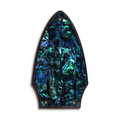 GibsonbyThalia Truss Rod Cover Custom Truss Rod Cover | Shape T8 - Fits Many Gibson Guitars Blue Abalone / Black Ebony