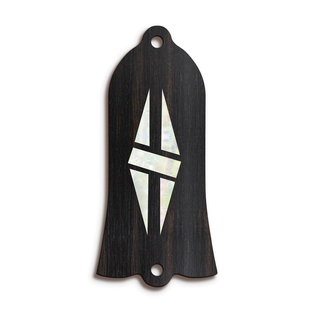 GibsonbyThalia Truss Rod Cover Gibson Truss Rod Cover | Shape T1 - Fits Gibson Guitars Split Double Diamond / Black Ebony
