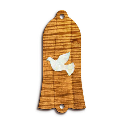 GibsonbyThalia Truss Rod Cover Gibson Truss Rod Cover (Traditional) | Shape T22 - Fits Gibson Guitars Pearl Dove / AAA Curly Koa
