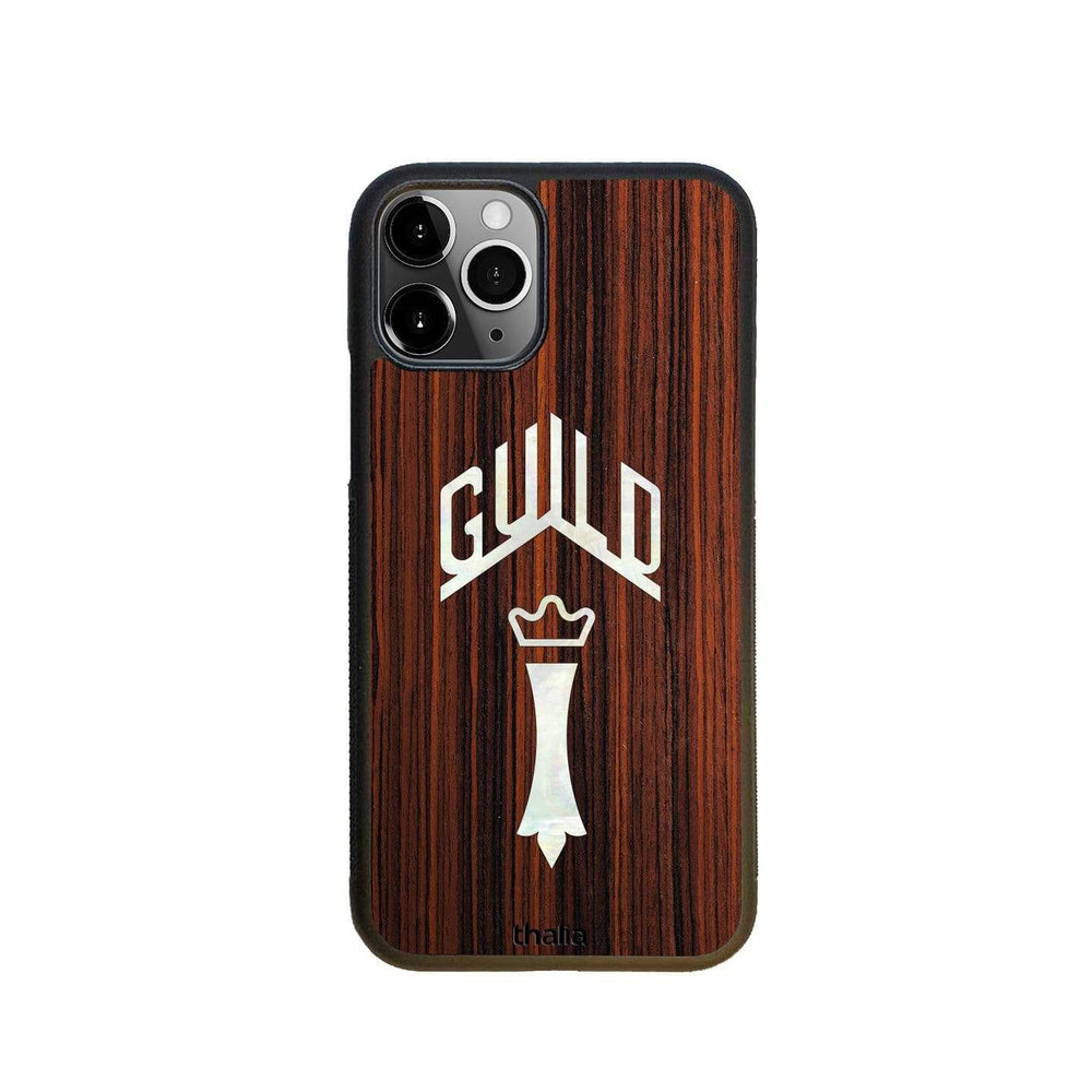 GuildbyThalia Phone Case Indian Rosewood & Guild Chesterfield Pearl Logo | Phone Case iPhone 11 Pro