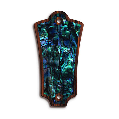 GuildbyThalia Truss Rod Cover Custom Truss Rod Cover | Shape T2 - Fits Most Guild Guitars Blue Abalone / Indian Rosewood