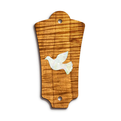 GuildbyThalia Truss Rod Cover Custom Truss Rod Cover | Shape T2 - Fits Most Guild Guitars Pearl Dove / AAA Curly Koa