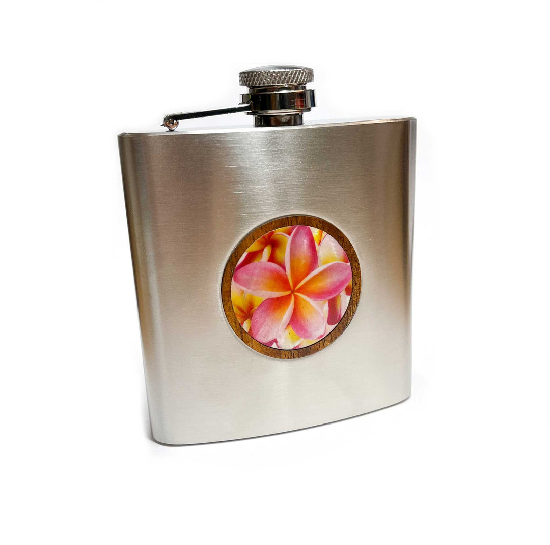 Plumeria Whiskey Flask