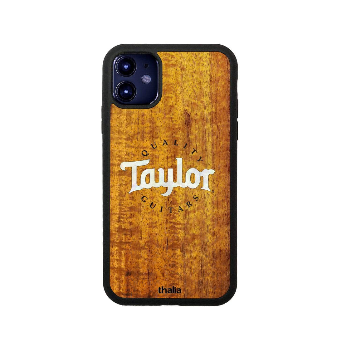 TaylorbyThalia Phone Case AAA Curly Hawaiian Koa & Taylor Pearl Logo | iPhone Case iPhone 11