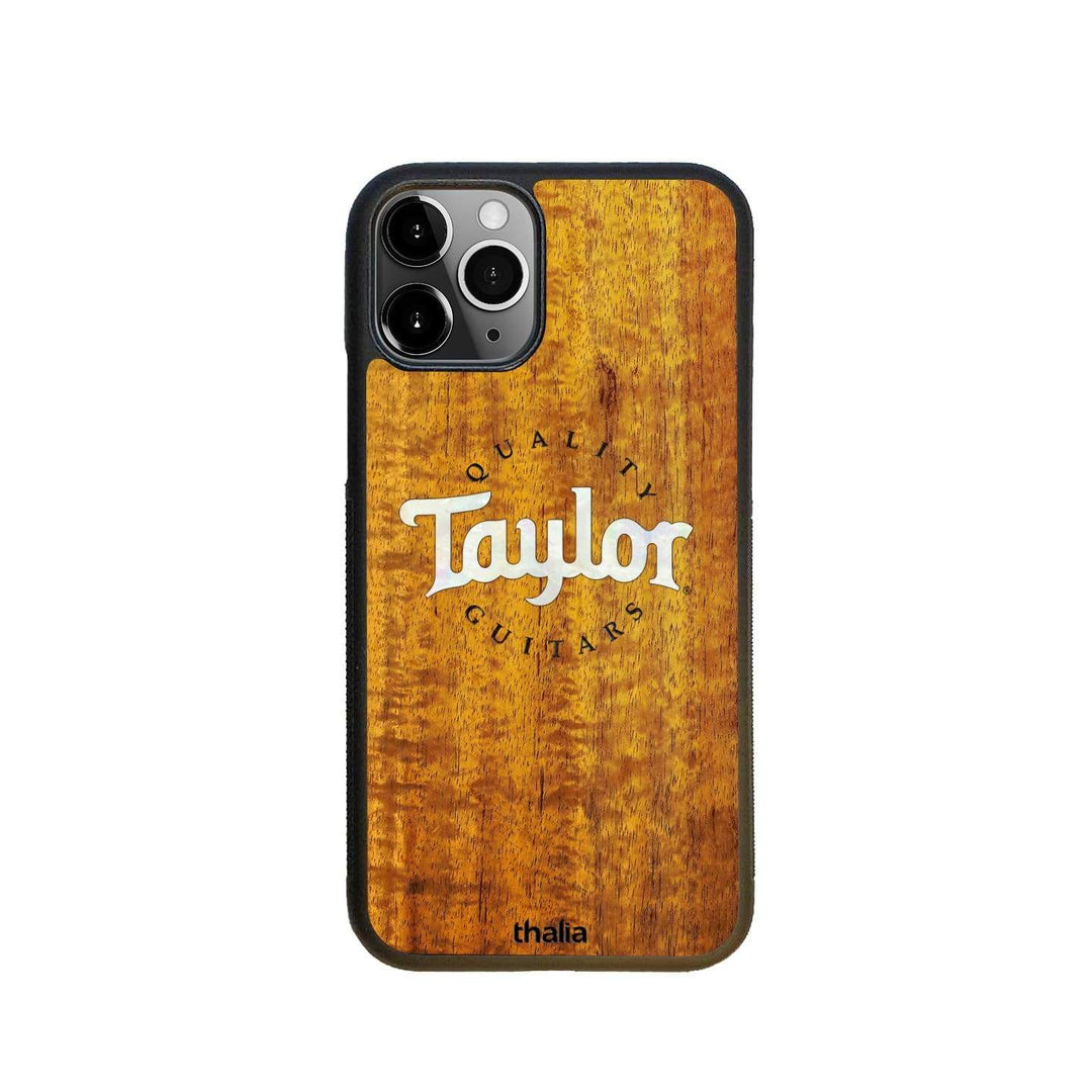 TaylorbyThalia Phone Case AAA Curly Hawaiian Koa & Taylor Pearl Logo | iPhone Case iPhone 11 Pro