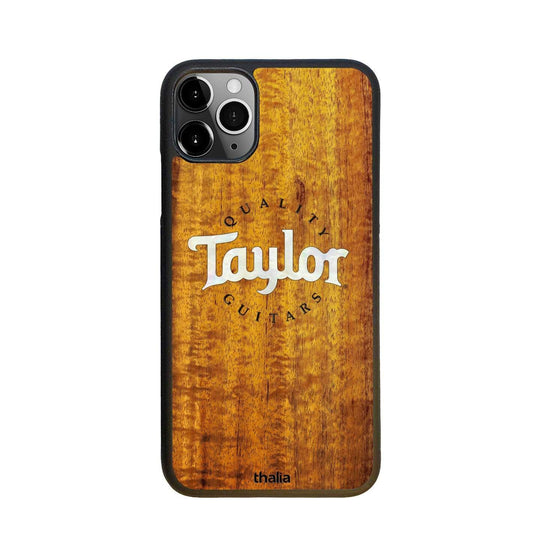 TaylorbyThalia Phone Case AAA Curly Hawaiian Koa & Taylor Pearl Logo | iPhone Case iPhone 11 Pro Max