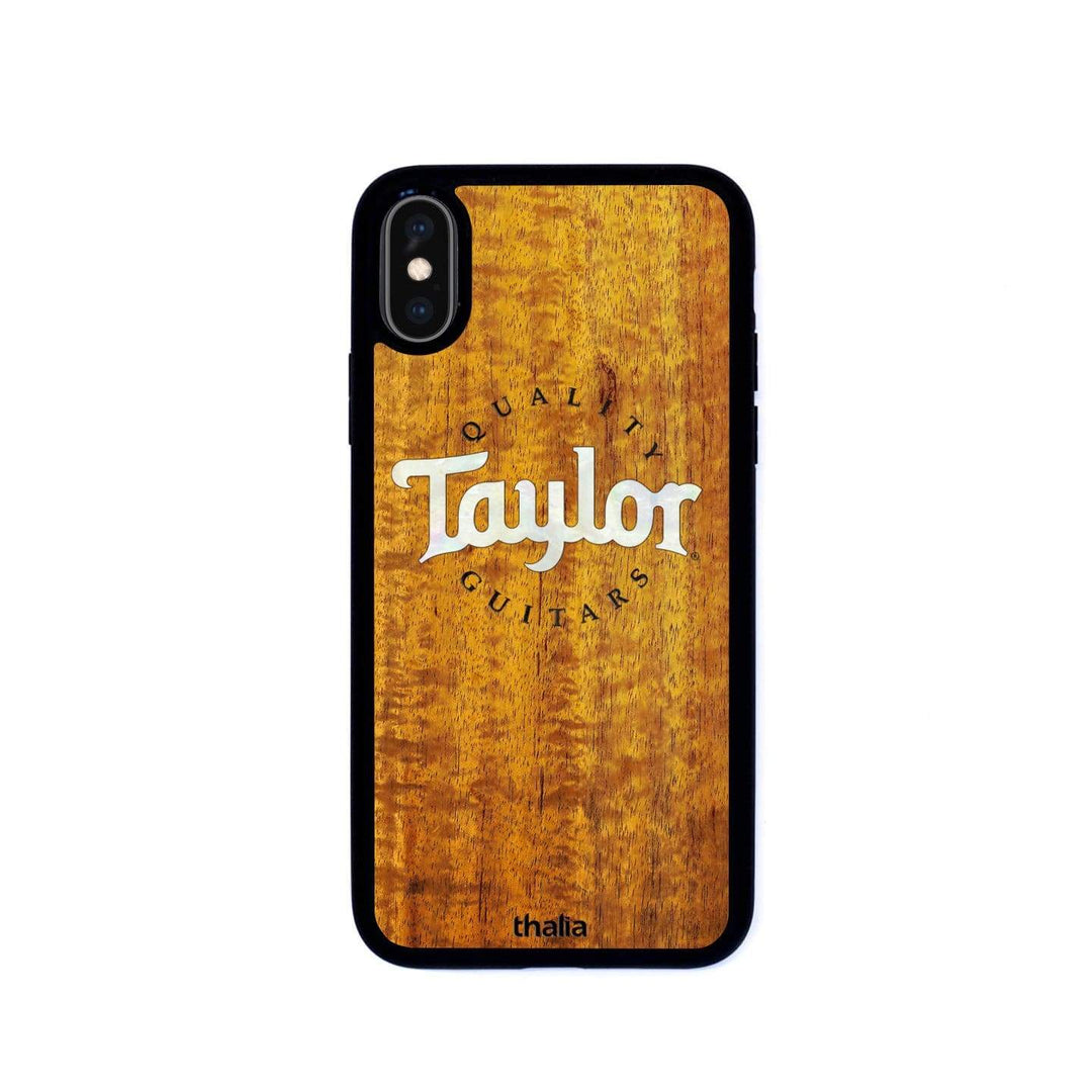 TaylorbyThalia Phone Case AAA Curly Hawaiian Koa & Taylor Pearl Logo | iPhone Case iPhone X/XS