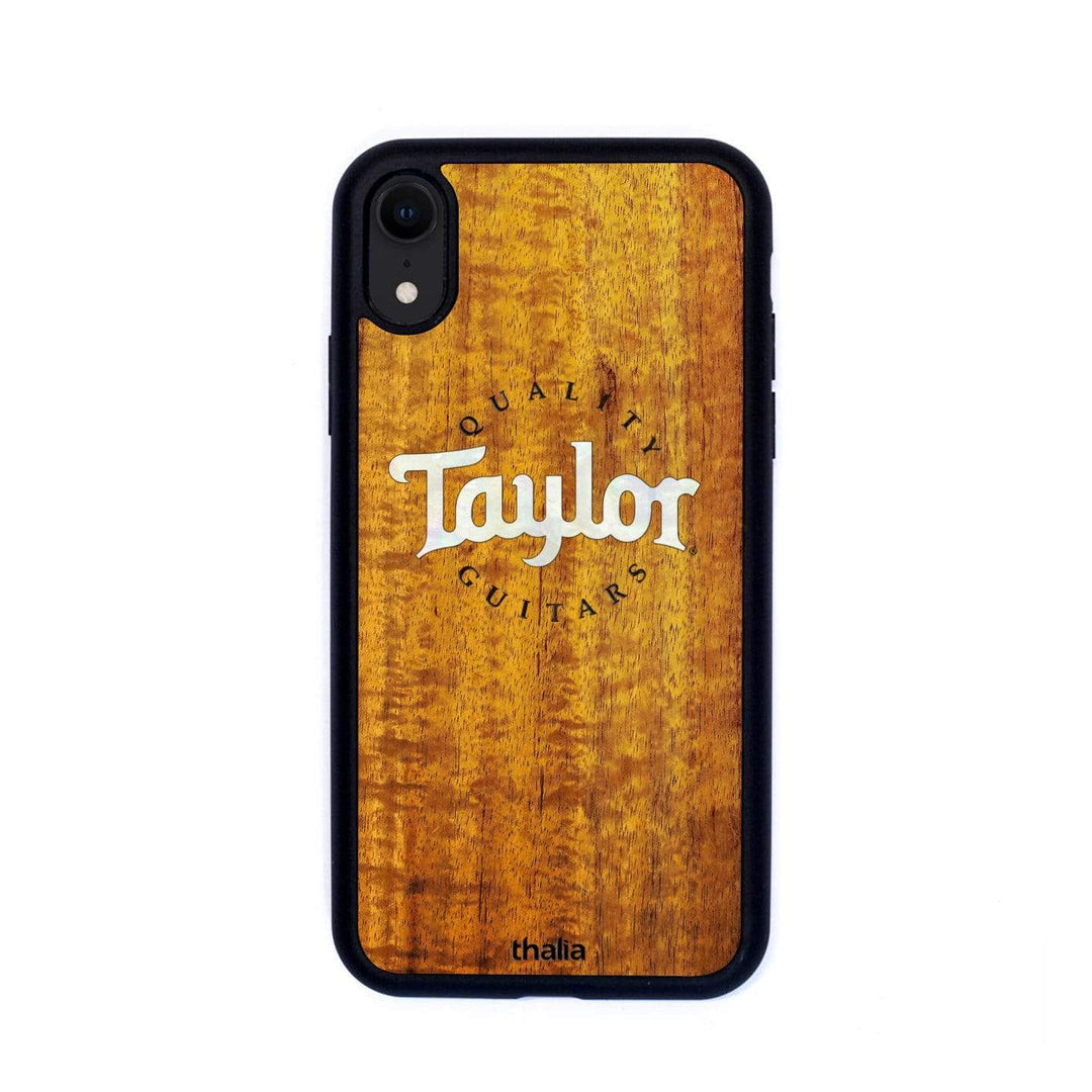 TaylorbyThalia Phone Case AAA Curly Hawaiian Koa & Taylor Pearl Logo | iPhone Case iPhone XR