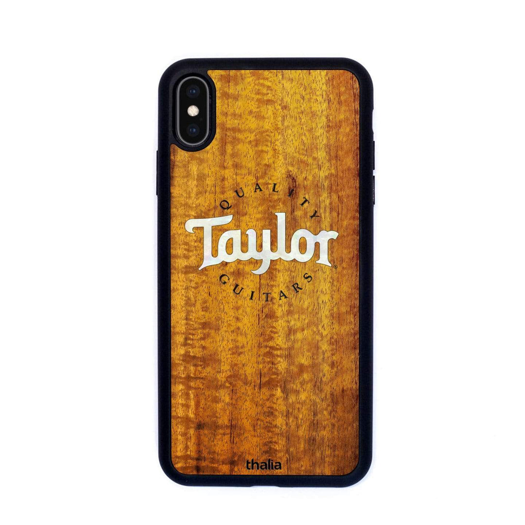 TaylorbyThalia Phone Case AAA Curly Hawaiian Koa & Taylor Pearl Logo | iPhone Case iPhone XS Max