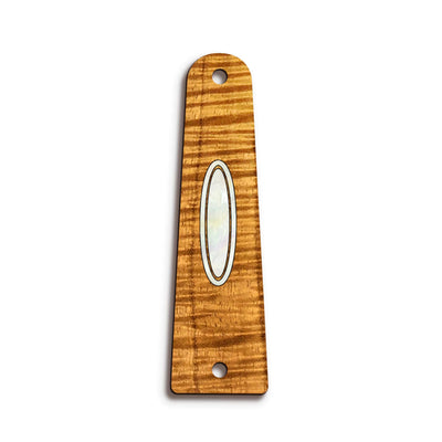 TaylorbyThalia Truss Rod Cover Classic Taylor Inlay Truss Rod Cover | Shape T14 - Fits 2 Hole Taylor Guitars Progressive Dots / AAA Curly Koa