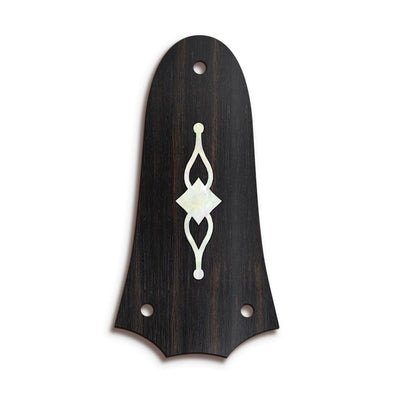 TaylorbyThalia Truss Rod Cover Classic Taylor Inlay Truss Rod Cover | Shape T3 - Fits 3 Hole Taylor Guitars 300 Series Gemstone / Black Ebony