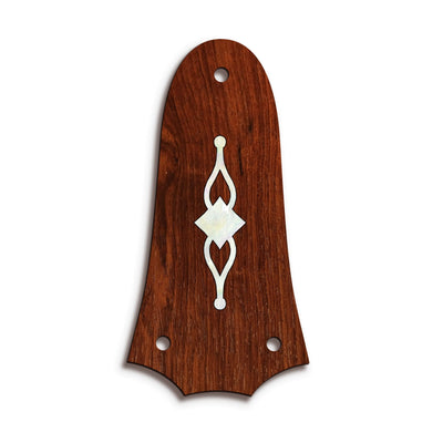 TaylorbyThalia Truss Rod Cover Classic Taylor Inlay Truss Rod Cover | Shape T3 - Fits 3 Hole Taylor Guitars 300 Series Gemstone / Indian Rosewood