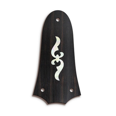 TaylorbyThalia Truss Rod Cover Classic Taylor Inlay Truss Rod Cover | Shape T3 - Fits 3 Hole Taylor Guitars 400 Series Renaissance / Black Ebony