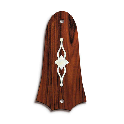 TaylorbyThalia Truss Rod Cover Classic Taylor Inlay Truss Rod Cover | Shape T4 - Fits 2 Hole Taylor Guitars 300 Series Gemstone / Rosewood