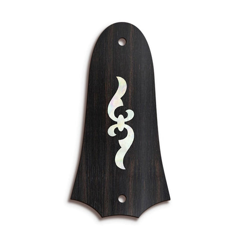 TaylorbyThalia Truss Rod Cover Classic Taylor Inlay Truss Rod Cover | Shape T4 - Fits 2 Hole Taylor Guitars 300 Series Gemstone / Black Ebony