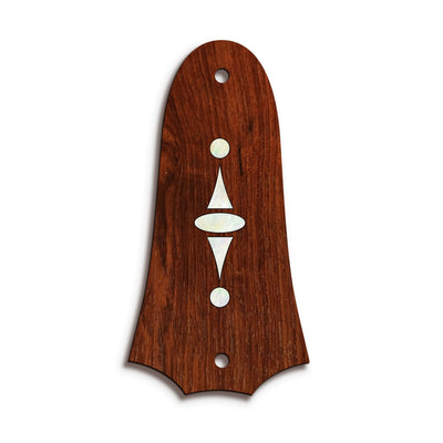TaylorbyThalia Truss Rod Cover Classic Taylor Inlay Truss Rod Cover | Shape T4 - Fits 2 Hole Taylor Guitars 500 Series Century / Indian Rosewood